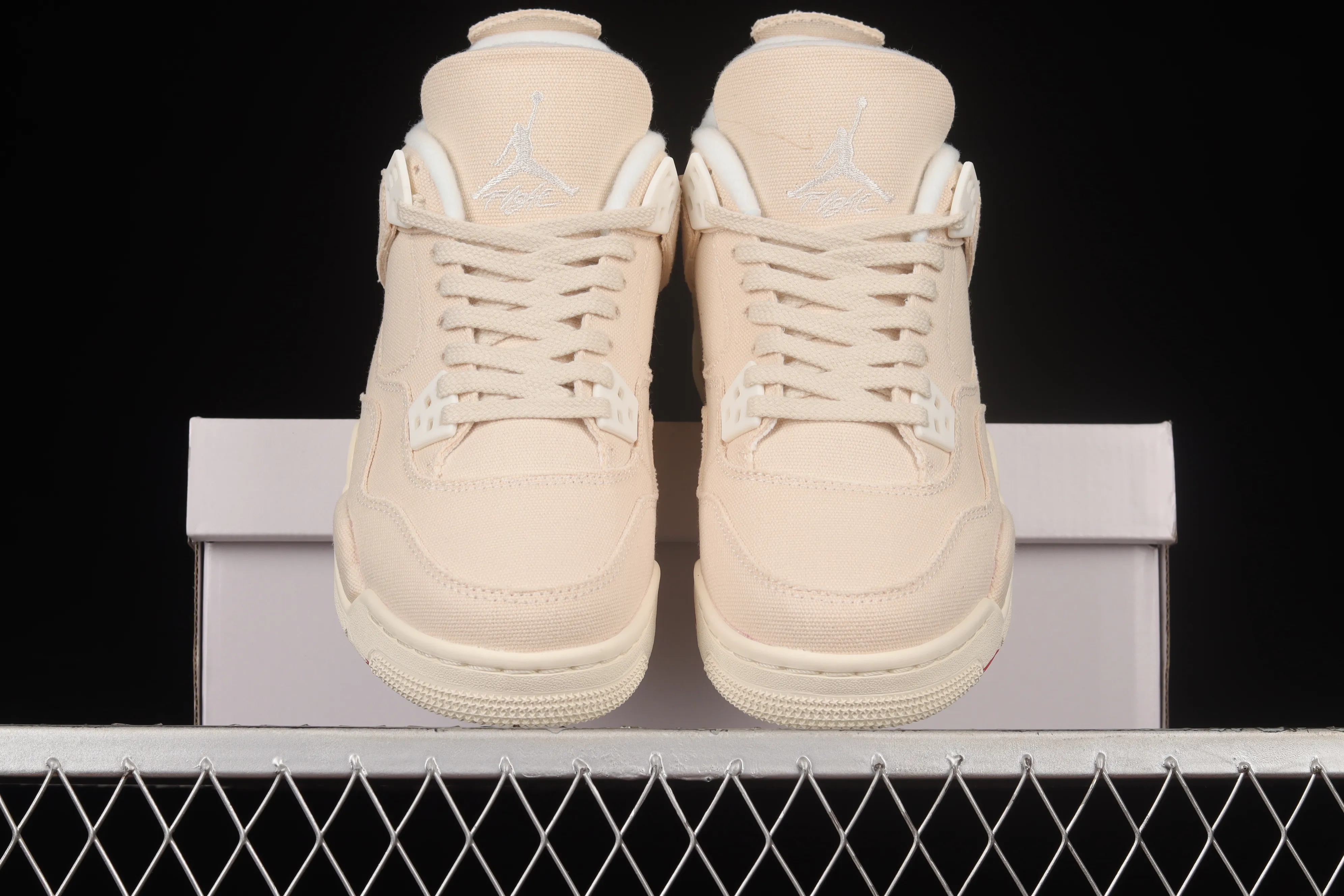 All categories Air Jordan Jordan series basketball shoes Air Jordan 4 J version Air Jordan 4 Retro "Canvas" AJ4 Joe 4 beige canvas basketball shoes DQ4909-100